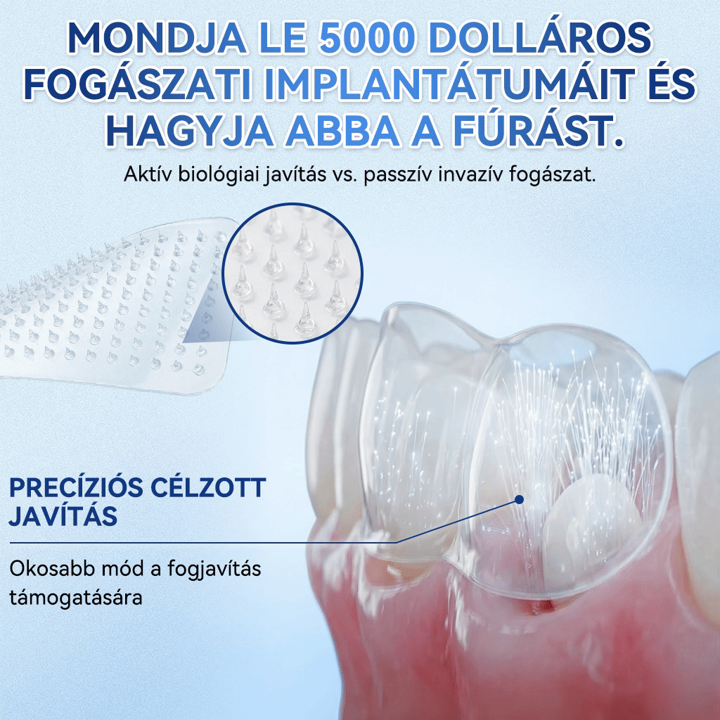 🦷🦷CleraNaure® Tideglusib Fog & íny Javító mikrotűs tapasz | Fejlett őssejt-aktiváló fogcsíkok (újjáépíti a fogzománcot és a dentint • erősíti az ínyt • megszünteti a fogkövet és a szagokat • megállítja a fogérzékenységet)3.0🦷