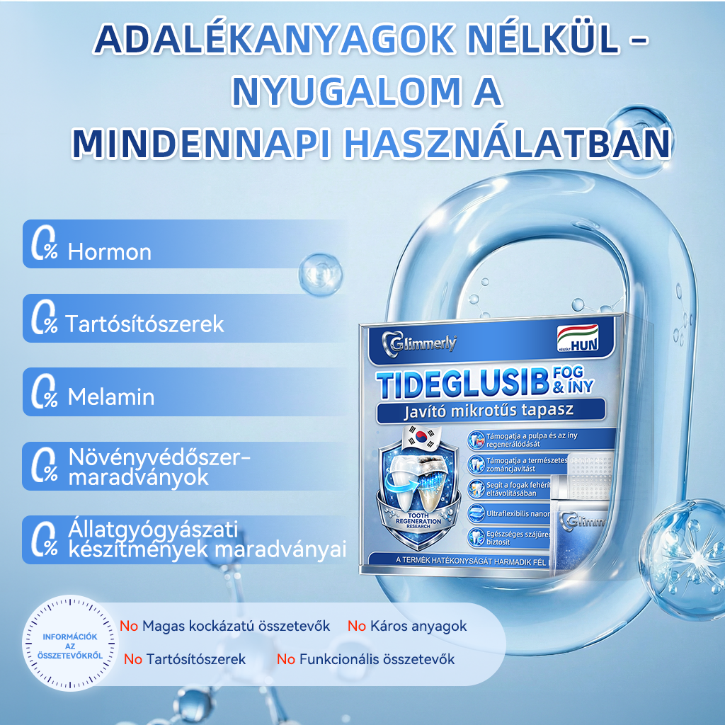 🦷🦷CleraNaure® Tideglusib Fog & íny Javító mikrotűs tapasz | Fejlett őssejt-aktiváló fogcsíkok (újjáépíti a fogzománcot és a dentint • erősíti az ínyt • megszünteti a fogkövet és a szagokat • megállítja a fogérzékenységet)3.0🦷