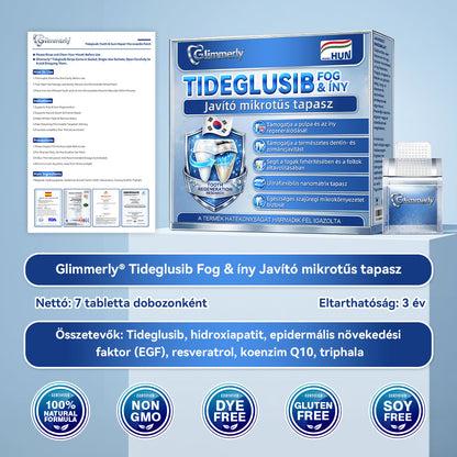🦷🦷CleraNaure® Tideglusib Fog & íny Javító mikrotűs tapasz | Fejlett őssejt-aktiváló fogcsíkok (újjáépíti a fogzománcot és a dentint • erősíti az ínyt • megszünteti a fogkövet és a szagokat • megállítja a fogérzékenységet)3.0🦷
