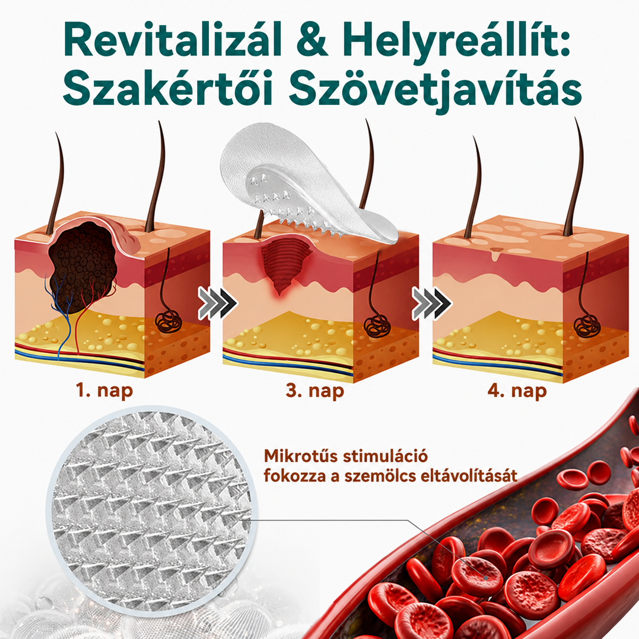 🎉🇭🇺 Healrize® 2 az 1-ben mikrotűs + hidrokolloid tapasz 🤩| Anyajegy, pattanás, lapos szemölcs és bőrkinövés ápolására | Ráncok, hegek és bőrhibák megjelenésének javítására | Láthatatlan tapasz arcra és testre