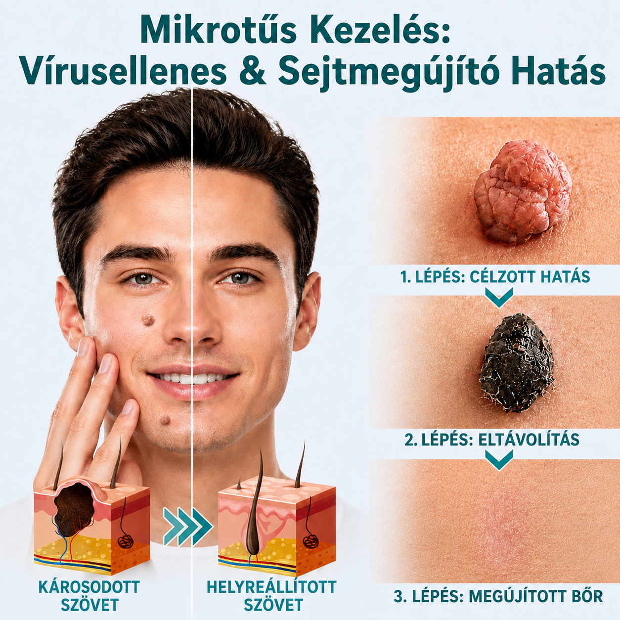 🎉🇭🇺 Healrize® 2 az 1-ben mikrotűs + hidrokolloid tapasz 🤩| Anyajegy, pattanás, lapos szemölcs és bőrkinövés ápolására | Ráncok, hegek és bőrhibák megjelenésének javítására | Láthatatlan tapasz arcra és testre