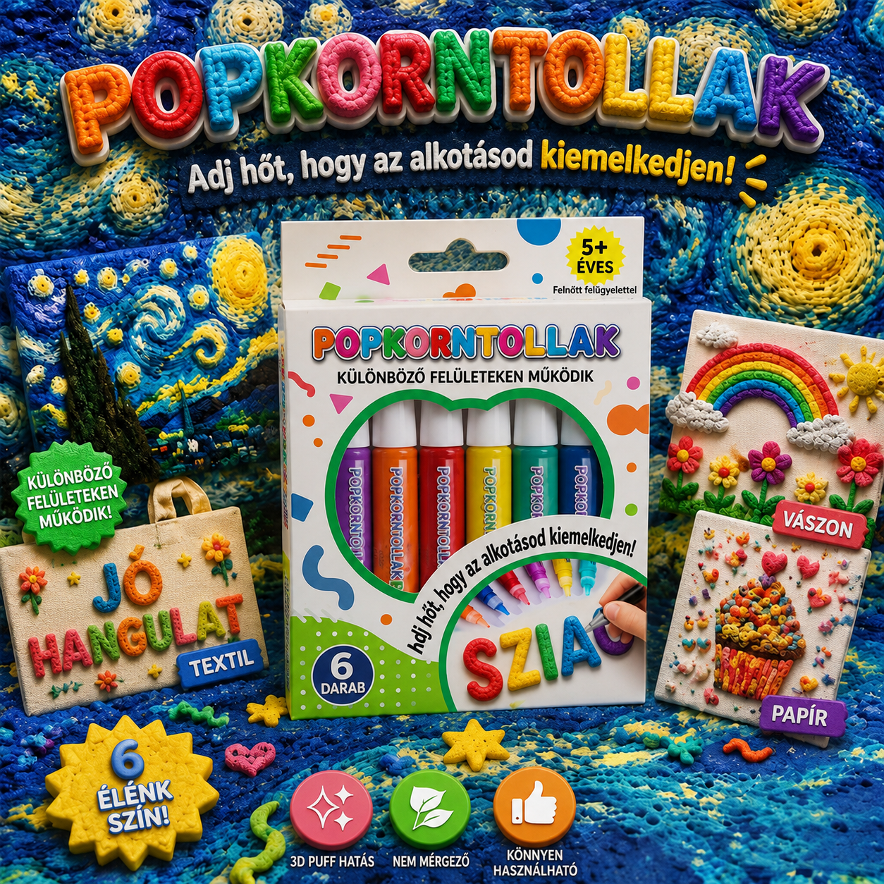 Spóroljon 50%-ot, ha még ma rendel 丨CleraNaure® 3D Relief Art Pen – Változtassa lapos rajzait megérinthető 3D művészetté🖌️🖍️