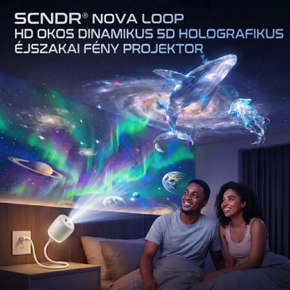 CleraNaure® NOVA LOOP HD intelligens 5D holografikus éjszakai projektorlámpa🌠