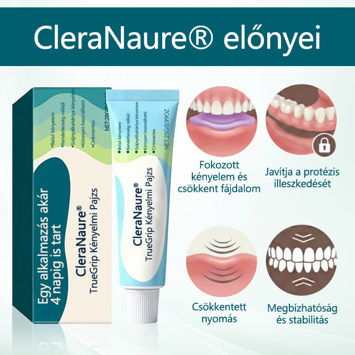 CleraNaure® TrueGrip 🔥 Egyél bármit újra 🏆 36 órás sziklaszilárd tartás