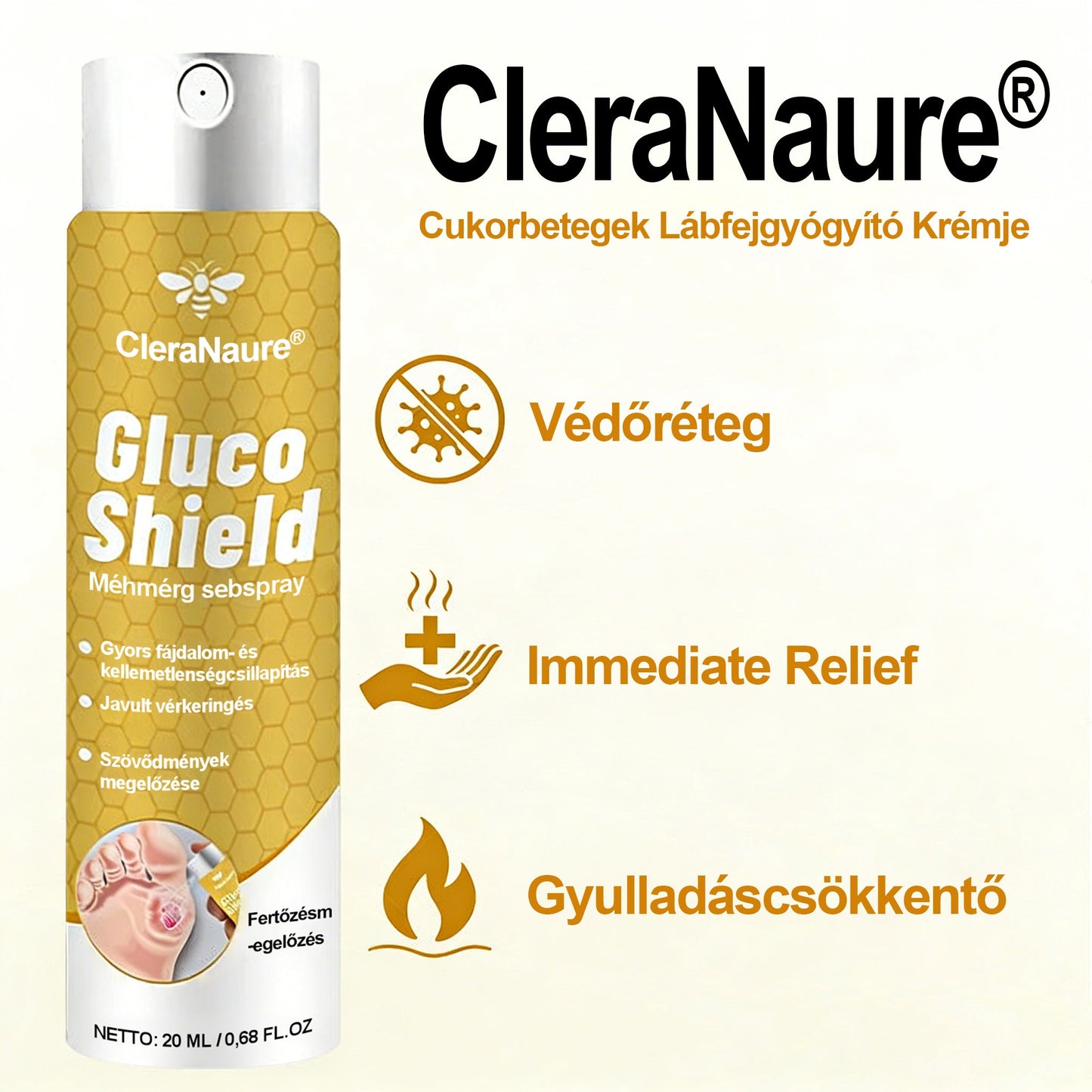 ⭐CleraNaure® GlucoShield méhcsípés elleni sebspray⭐