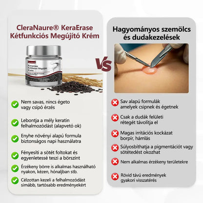 🧡Hivatalos áruház👨‍⚕️ CleraNaure® KeraErase - Kettős hatású bőrfiatalító krém 👨‍⚕️ (Kettős hatású fiatalítás – simítja a kiemelkedő dudorokat és lebontja a mélyen lerakódott keratint savak és irritáció nélkül)🌙🌙