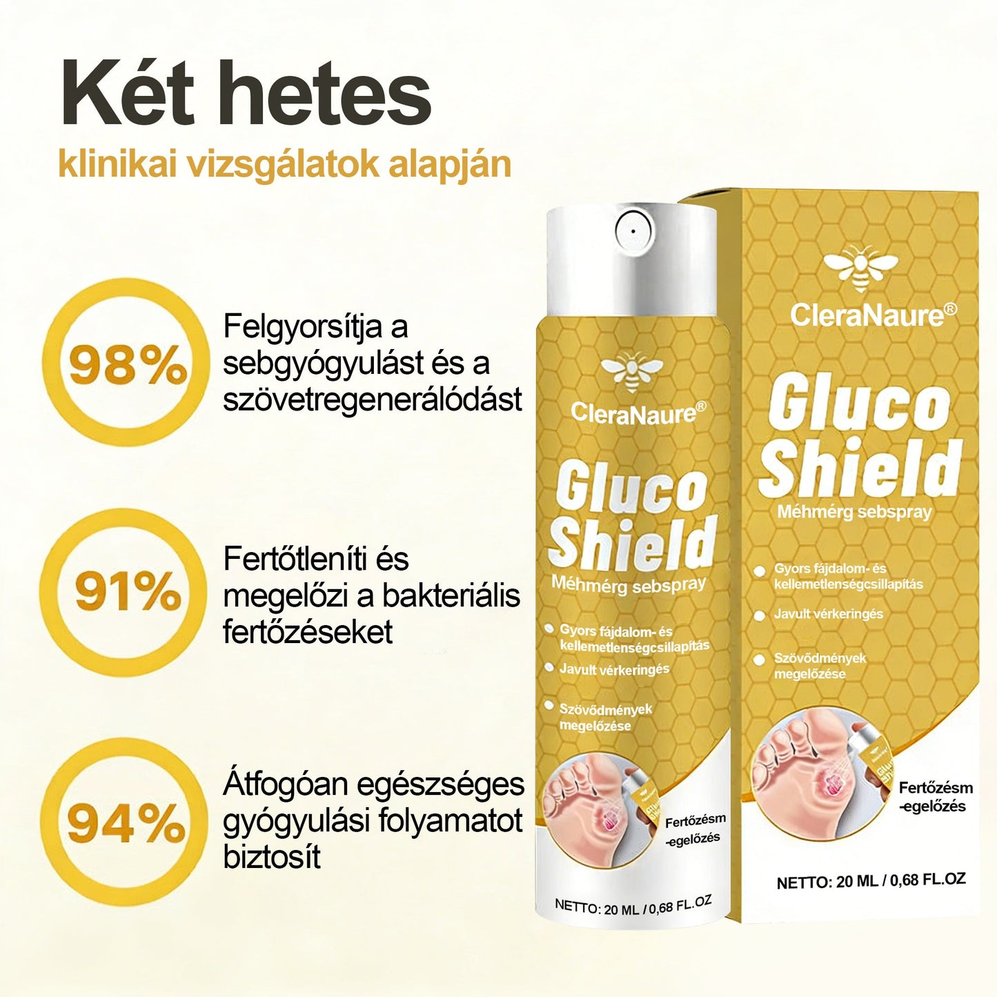 ⭐CleraNaure® GlucoShield méhcsípés elleni sebspray⭐