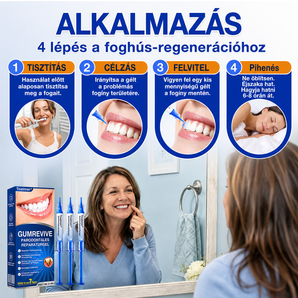 CleraNaure®💎 GumRevive – fejlett gél az íny és a fogágy ápolására🇭🇺👨‍⚕️