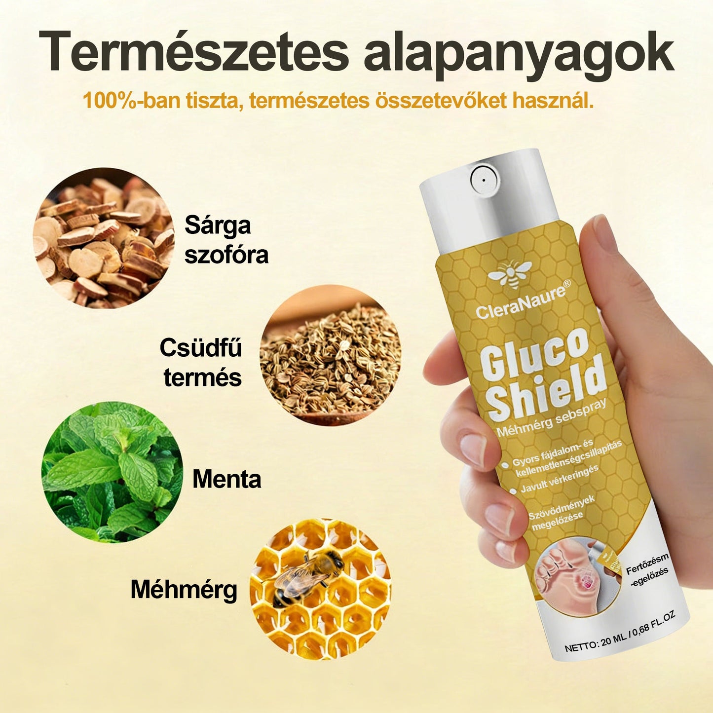 ⭐CleraNaure® GlucoShield méhcsípés elleni sebspray⭐