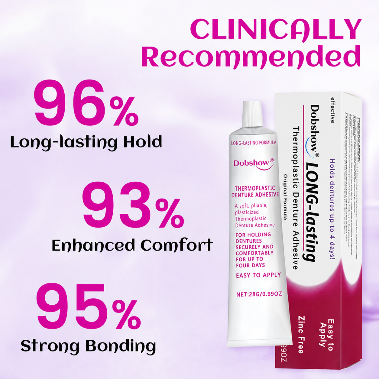 🎉🇭🇺 CleraNaure® ThermoFit™ Hőre Formázható Műfogsorragasztó 🤩 | Alsó műfogsor stabilizálására | Puha, egyedi párnázó réteg a jobb illeszkedésért | Vízálló, cinkmentes formula ⭐